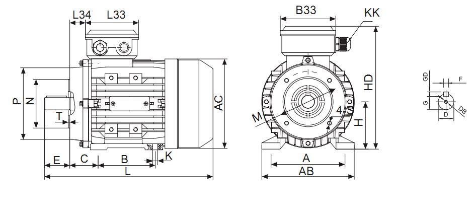 bản vẽ đông cơ điện B34